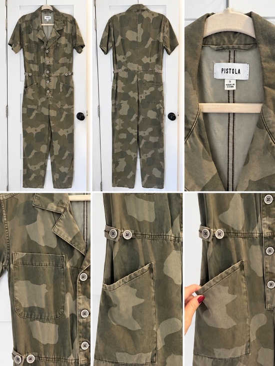 Pistola Pants - PISTOLA Grover Field Jumpsuit Camo Size S Utility Coverall Cotton